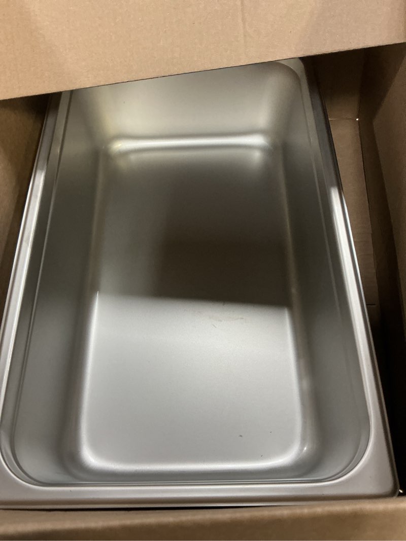 Condition photo showing Good Condition for winco full size 6" deep metal food pan / steam table pan, anti-jam, 25 gauge