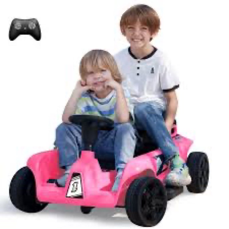2 Seater Ride Car Kids, 24V Ride On Toy for Kids, 120W*2 Powerful Motors Max Load 200 Lbs for Toddle