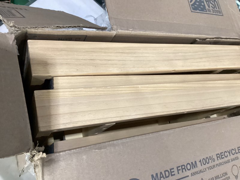 Condition photo showing As Is for plank+beam classic rectangular coffee table, 40 inch farmhouse coffee table, mini center tables for small spaces, small living space tea table, blonde wirebrush 40 inch table blonde wirebrush