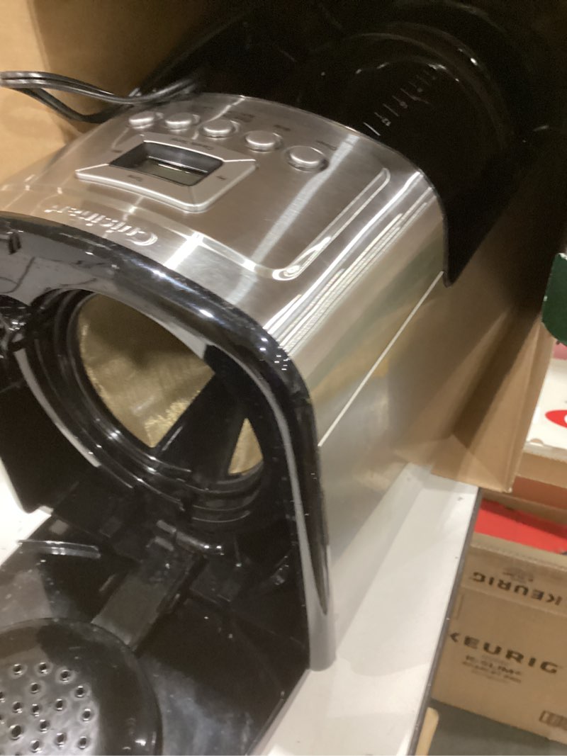 Condition photo showing As Is for Cuisinart 14-Cup Coffee Maker, Programmable PerfecTemp Glass Carafe Coffee Machine with 1-4 Cup Setting, Brew Strength Control and Pause, Stainless Steel, DCC-3200NAS 14-Cup Glass Stainless Steel