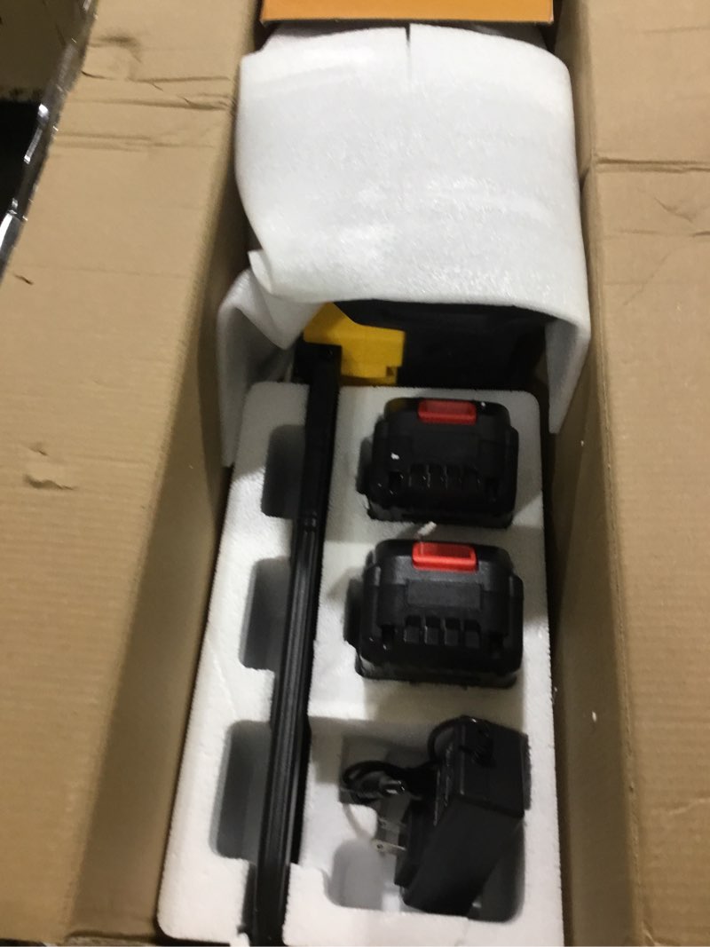 Condition photo showing Good Condition for 12-Inch Electric Chainsaw with 2 Battery Pack - Lightweight, High-Power 20V Cordless Chainsaw for Wood Cutting, Tree Trimming, and Yard Maintenance 12IN Yellow