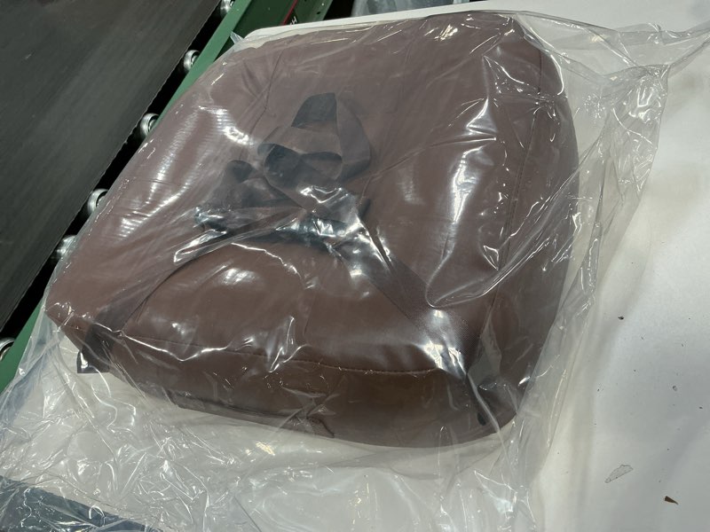 Condition photo showing New/Like New for YOUFI Leather Seat Cushion Extra-Thick Booster for Office Chair to Rise Height - Full Filling for Support - with Breathable Cover, Handle and Buckle - Relieves Back Pain – 18"x16"x6" (Brown)