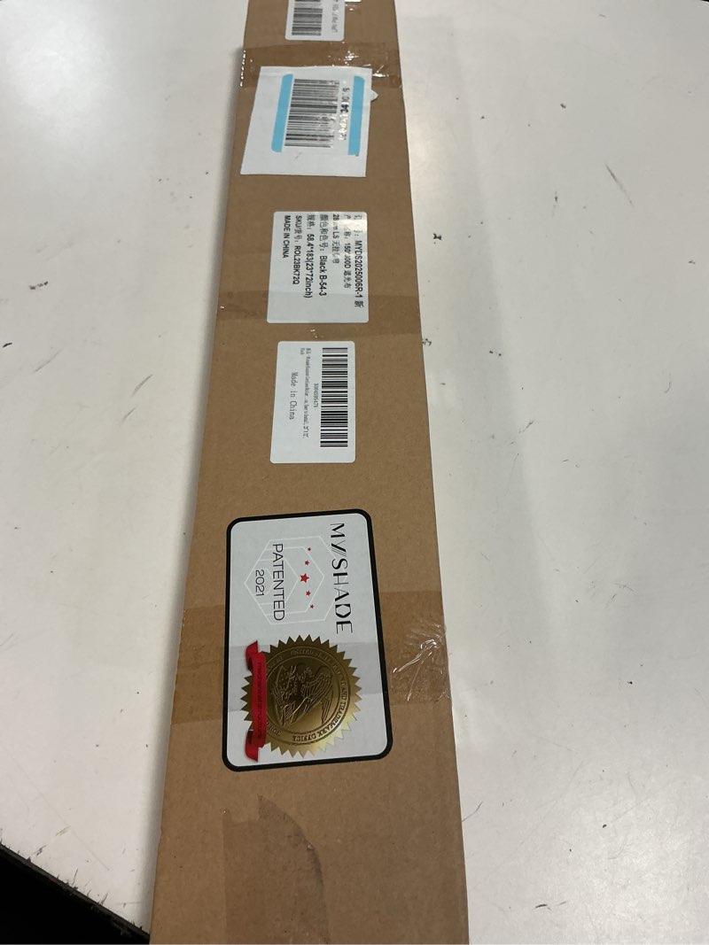 Condition photo showing New/Like New for myshade blackout cordless roller shades, room darkening free-stop roll up blinds for windows, pull down blocking blind for home and office, easy to install, 23" w x 72" h, black