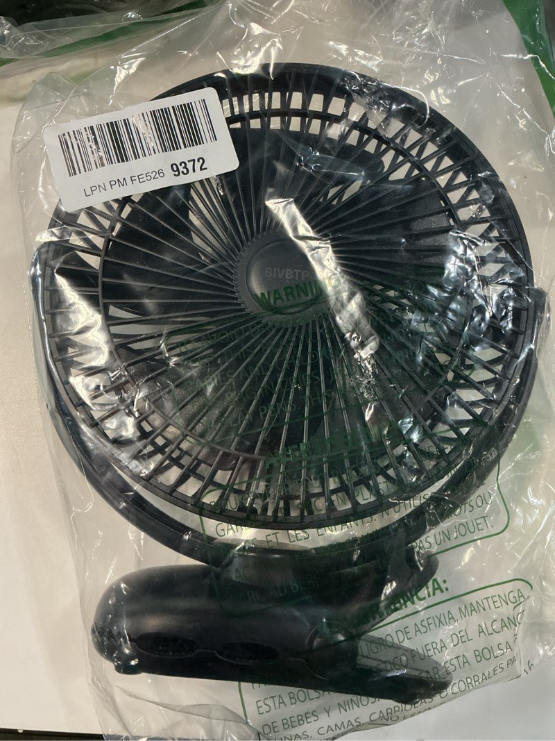Condition photo showing Good Condition for 12000mAh Clip on Fan 30H Longest Runtime, 8in Portable Fan Rechargeable, Ultra Quiet with Heavy-Duty Clamp, USB Desk Fans for Golf Cart,Office Desk, Treadmill, Camping, Bedroom Classic Black