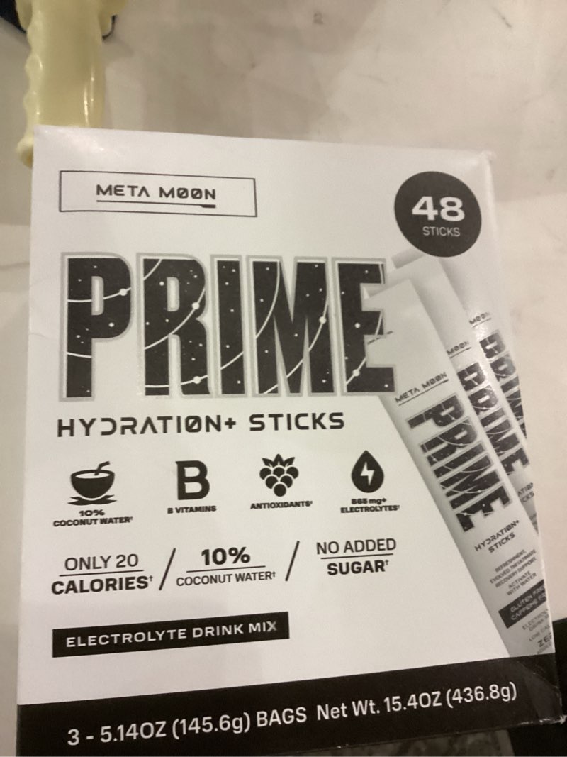 PRIME HYDRATION+ Sticks META Moon | Hydration Powder Single Serve Sticks | Electrolyte Powder On The