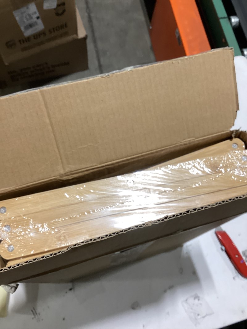 Condition photo showing New/Like New for 4 Tier Bamboo Shoe Rack,Portable Folding Shoe Storage Rack,Without Installation Small Shoe Rack Perfect for Corridors, Bedrooms and Small Spaces (4 Tier)