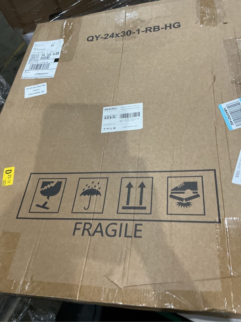 Condition photo showing Good Condition for bescrcl 24x30 picture frame brown, poster frames wall hanging, display pictures 24 x 30 without mat, 1 pack brown 24x30