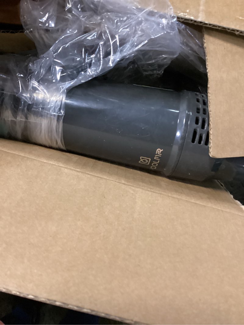 Condition photo showing As Is for handheld spa hot tub vacuum- cordless small above ground pool cleaner with 2 brush heads, 90 mins running time, 12 gallons/min powerful suction, ideal for cleaning debris and sand underwater, black