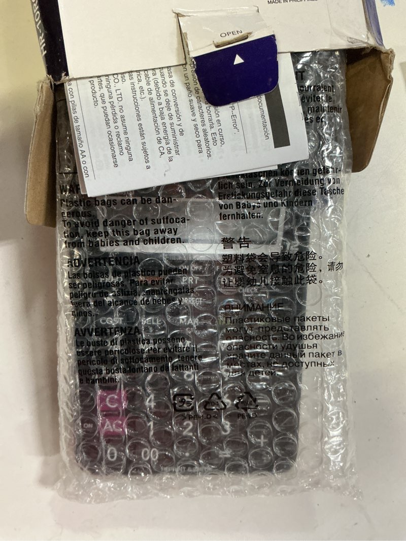 Condition photo showing Good Condition for casio hr-10rc printing calculator 4.02 x 3.21 x 9.41 inches, black