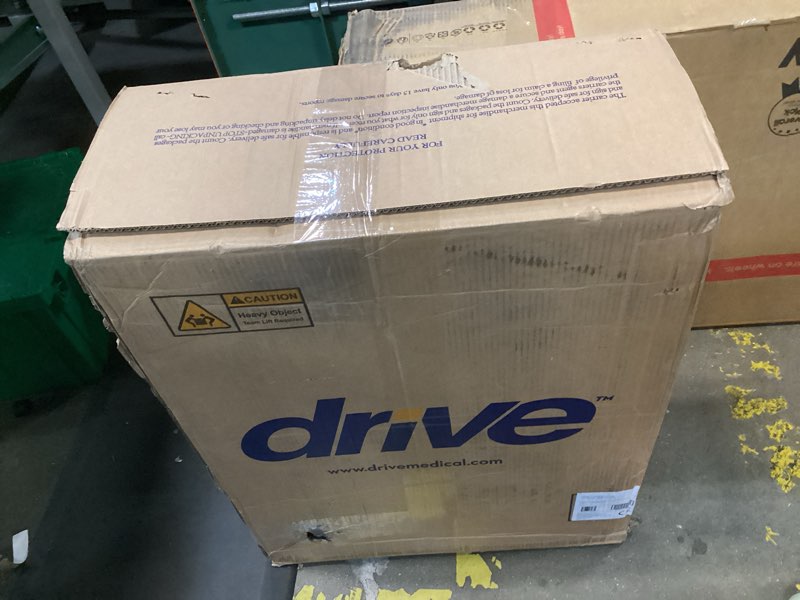 Condition photo showing New/Like New for drive medical lightweight folding transport wheelchair - reliable mobility support - durable steel frame - swing-away footrests - compact travel design - silver silver vein 1 count (pack of 1) wheelchair