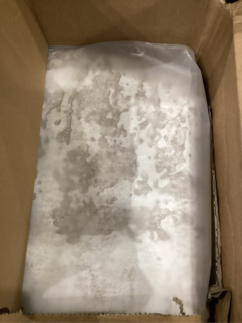 Condition photo showing As Is for Art&Tuft Washable Rugs 9x12, Ultra Thin Anti-Slip Backing Abstract 9x12 Rug, Low Pile Stain Resistant Area Rugs for Living Room, Foldable Machine Washable Area Rug (9'x12', Beige) Tpr53-beige 9' x 12' (Rectangular)