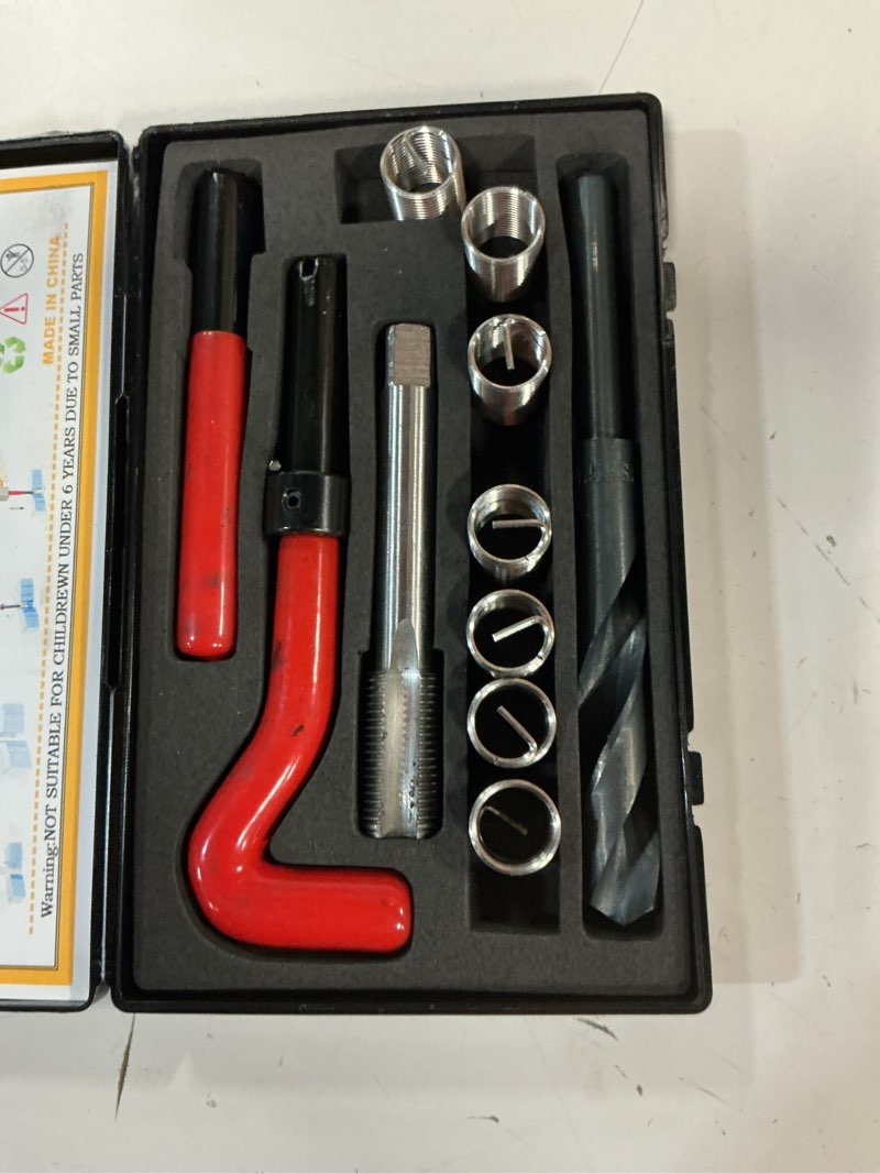 Condition photo showing Good Condition for helicoil thread repair kit m14x1.5 female thread repairing accessory assortment (15 pcs) thread metric inserts repair kits for auto repairing hand tool