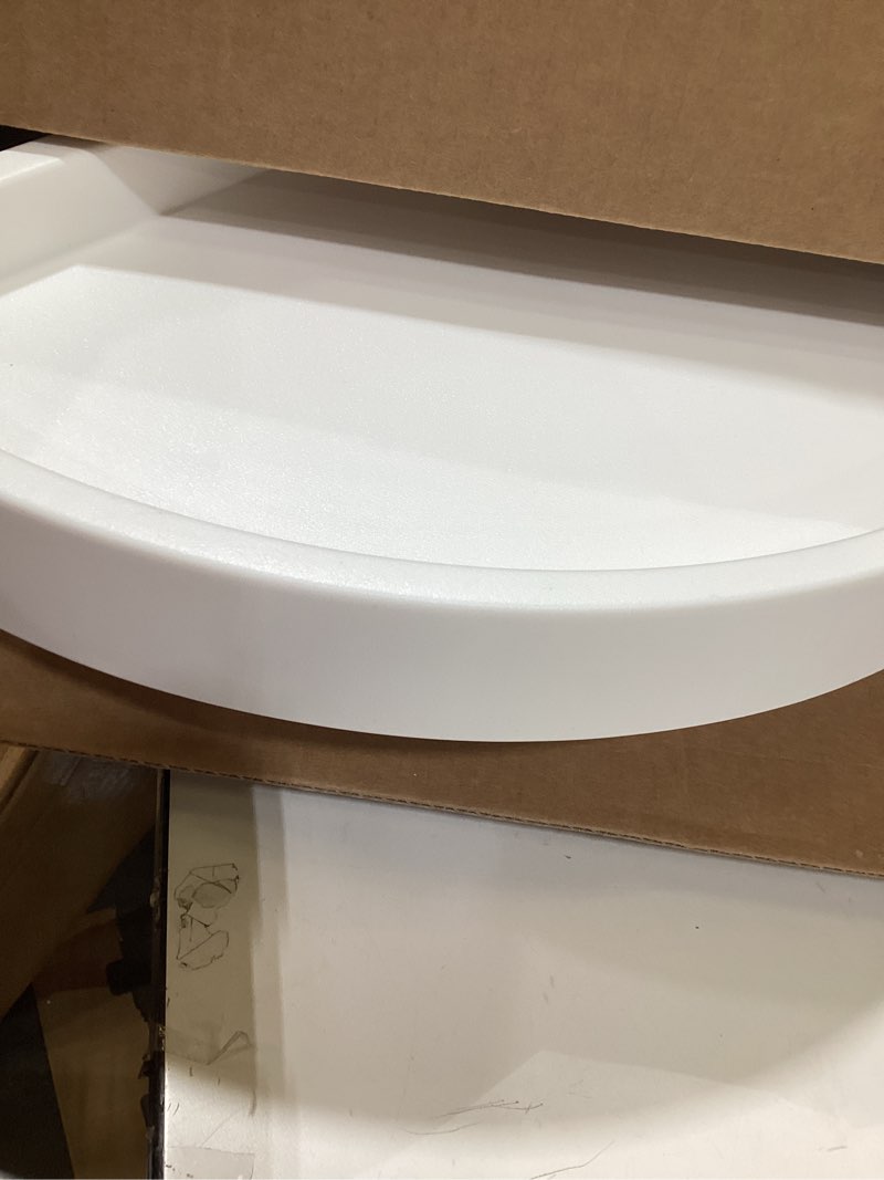 Condition photo showing New/Like New for Knape & Vogt Plastic Lazy Susan Organizer, 2-Tier Lazy Susan for Cabinet, Kidney-Shaped 18-Inch Polymer 360º Turntable, White 18-inch (width)