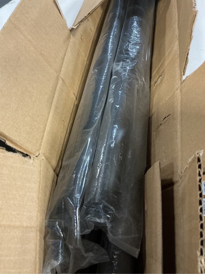 Condition photo showing As Is for Tension Curtain Rod 51-146 Inch(4.25-12.16Ft), Long Outdoor Tension Rod for Patio Window Gazebo, No Drill Dual-End Adjustable Spring Shower Rod, Rust Proof Easy to Install, Rod Diameter 1.26In Black Black 51"-146"