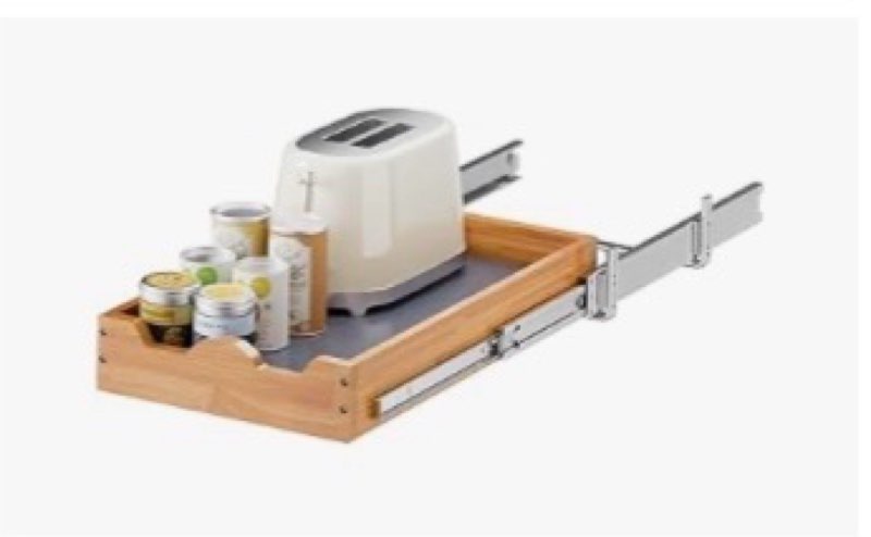 ALINE FURNITURE Birch Pull Out Drawers for Cabinets, 27" W x 21" D x 6" H Soft-Close Slide Out Drawe