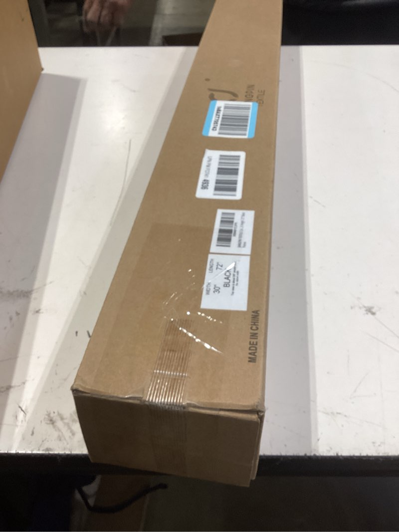 Condition photo showing New/Like New for cordless zebra blinds for windows free-stop zebra shades dual layer light filtering blackout shades room darkening window blinds for home (30" w x 72" h, black) 30"w x 72"h cordless black
