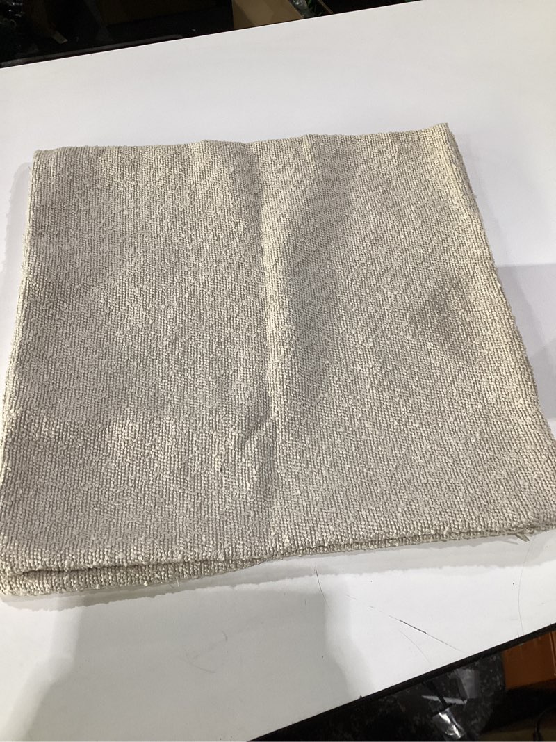 Condition photo showing Good Condition for Foindtower Pack of 2 Textured Boucle Throw Pillow Covers Accent Solid Pillow Cases Cozy Soft Decorative Couch Cushion Case for Chair Sofa Bedroom Living Room Home Decor, 18 x 18 Inch,Neutral Ivory