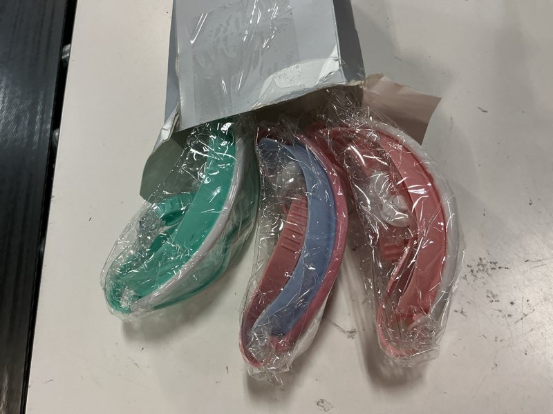 Condition photo showing New/Like New for kids goggles age 4-16, anti-fog uv 180°clear view kids swim goggles, 3 pack swimming goggles waterproof pool goggles light green clear& pink blue clear & pink clear multicolor