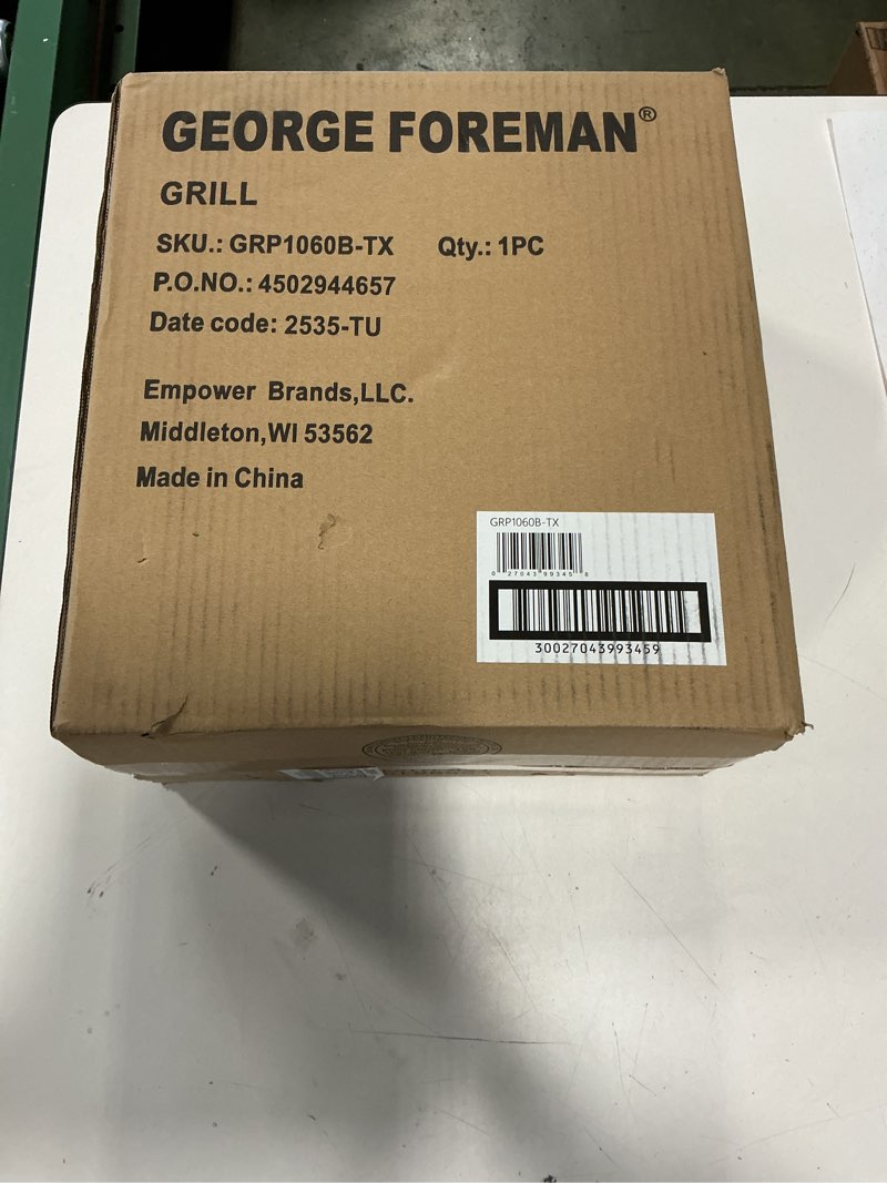 Condition photo showing New/Like New for George Foreman 4-Serving Removable Plate Grill and Panini Press  Black  GRP1060B