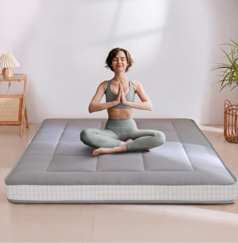 extra thick floor futon mattress, japanese folding mattress for adults, roll-up tatami pad for guest room, twin size