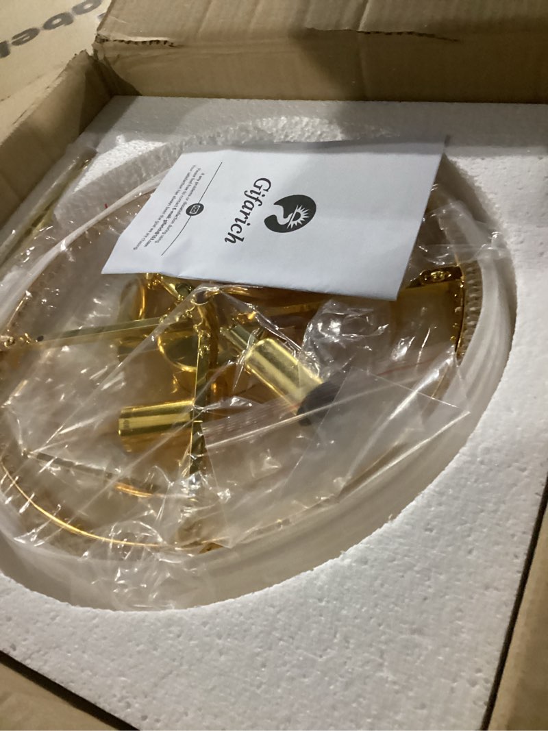 Condition photo showing New/Like New for crystal chandeliers for dining room light fixtures over table, empire style k9 crystal chandelier for living room, 6 lights gold luxury lighting fixtures for bedroom kitchen island entryway d15 inch gold d15'' - 6lights