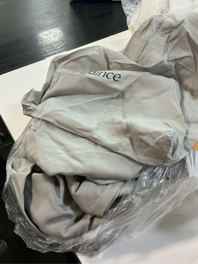 Condition photo showing As Is for bamboo sheet set solid: light grey(king)