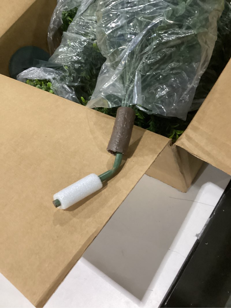 Condition photo showing As Is for Nearly Natural 2.5ft. UV Resistant Artificial Boxwood Plant with Integrated Ground Stake (Indoor/Outdoor) - Set of 2