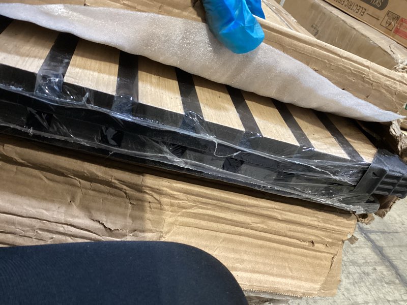 Condition photo showing New/Like New for 2-pack wood panels for wall - acoustic wood slat wall panels, soundproof wooden paneling for interior decor 2 pc - 94.5x12.6 inches white oak