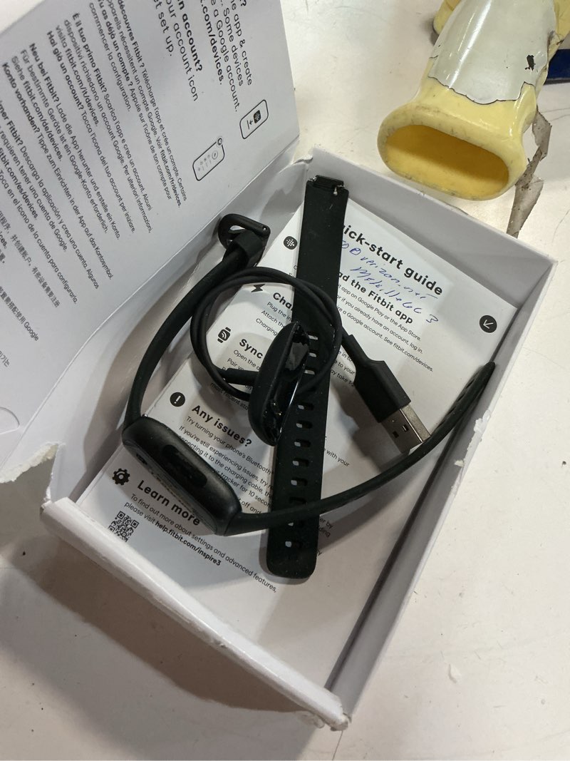 Condition photo showing Good Condition for fitbit inspire 3 health &-fitness-tracker with stress management, workout intensity, sleep tracking, 24/7 heart rate and more, midnight zen/black one size (s & l bands included) black/midnight zen
