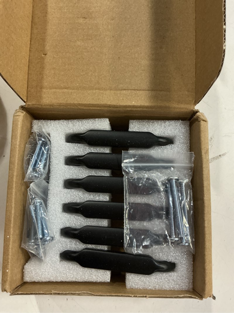Condition photo showing New/Like New for goo-ki 6 pack 3 in (76mm) hole center cabinet pulls matte black zinc alloy kitchen drawer pulls drawer handles 3.45 inch length 2202-b-76 3 inch hole centers matte black 6
