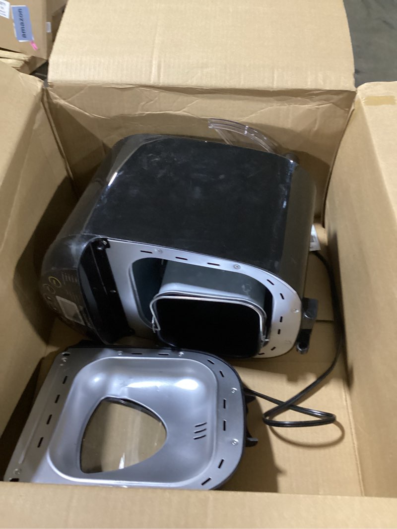Condition photo showing As Is for Elite Gourmet EBM8103B Programmable Bread Maker Machine 3 Loaf Sizes, 19 Menu Functions Gluten Free White Wheat Rye French and more, 2 Lbs, Black