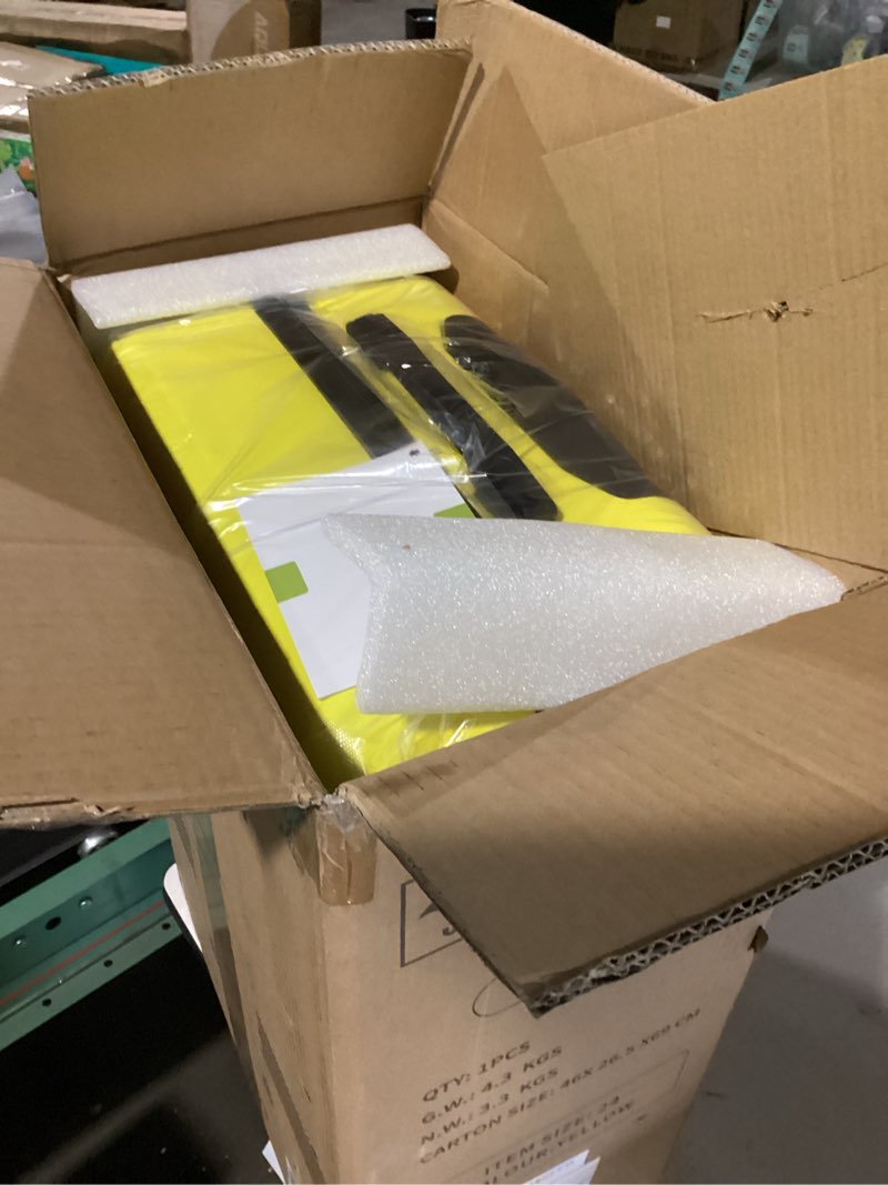 Condition photo showing New/Like New for anyzip luggage pc abs hardside lightweight suitcase with 4 universal wheels tsa lock checked-medium 24 inch yellow yellow 24" checked-medium