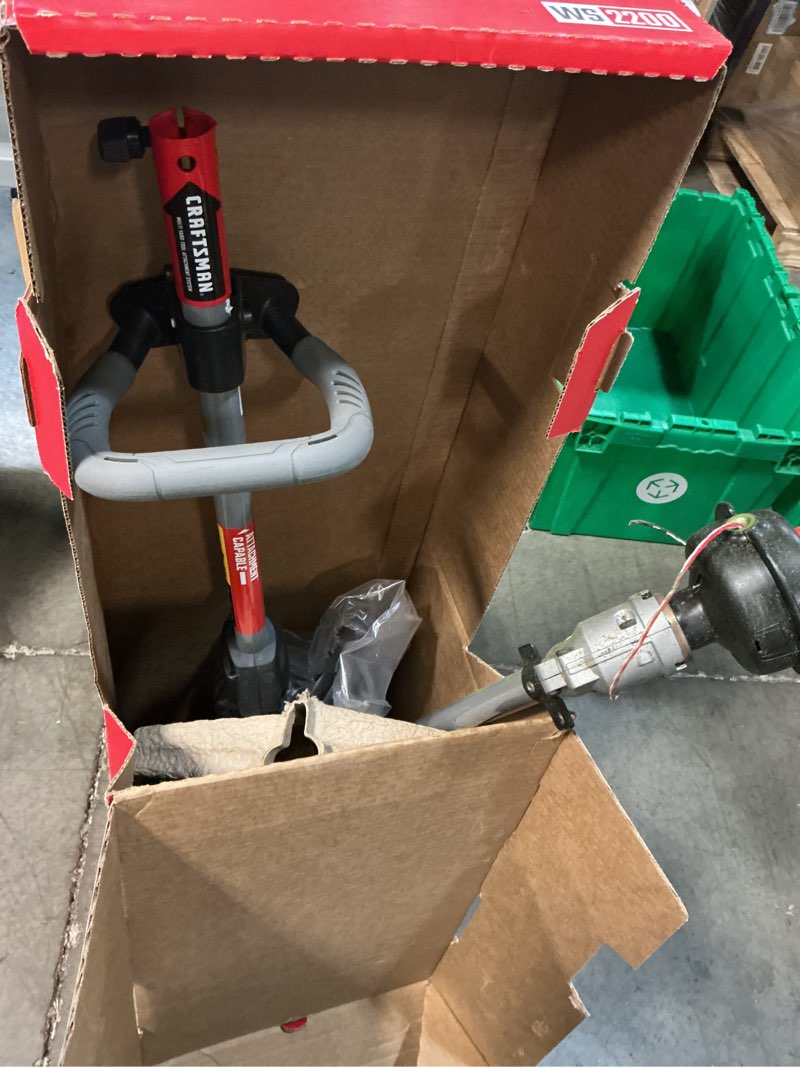 Condition photo showing As Is for craftsman ws2200 25-cc 2-cycle 17-in straight shaft attachment capable gas string trimmer
