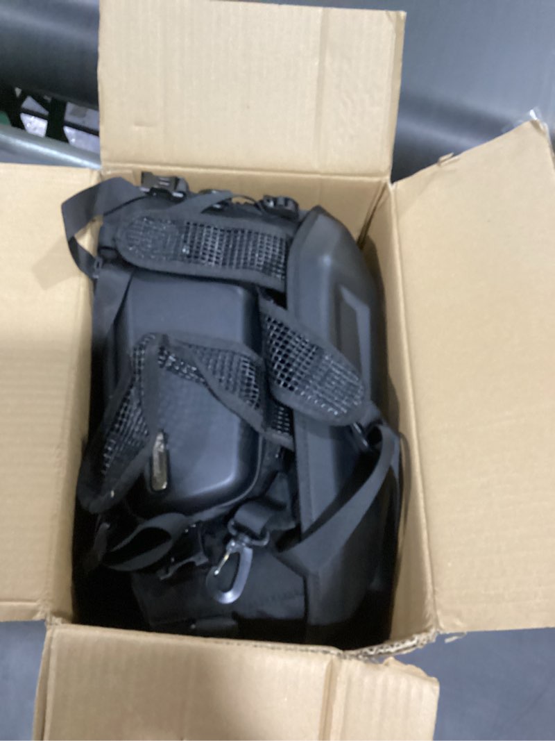 Condition photo showing Good Condition for rhinowalk motorcycle tail bag travel luggage expandable motorcycle helmet bag 23l-35l waterproof all weather/trunk/rack bag with sissy bar straps-matt black matt black 23-35l 23l-35l