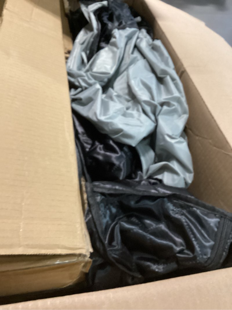 Condition photo showing As Is for Upgraded Sauna Box for Relaxation, Detoxification, Portable Sauna for Home with Steamer, Remote Control, Folding Chair, 9 Levels, 2.6’ x 2.6’ x 5.9’ Black