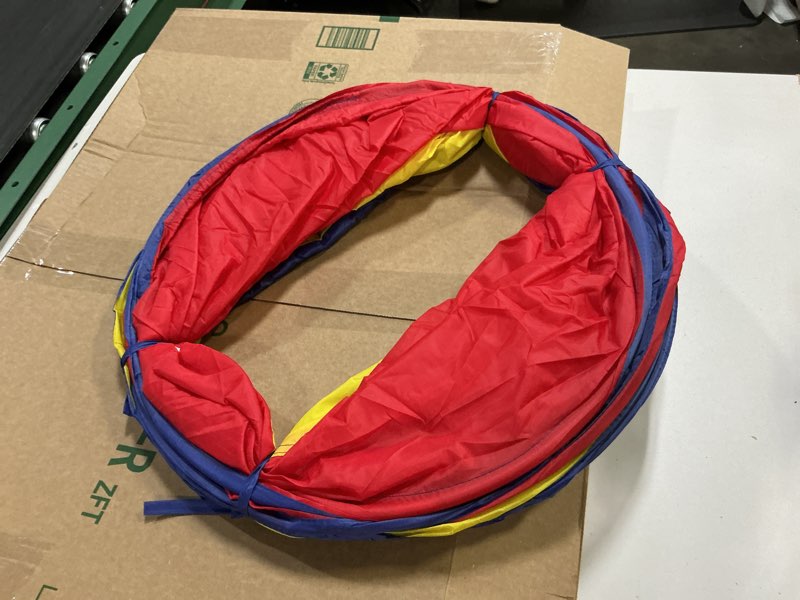 Condition photo showing Good Condition for PigPigPen Pop Up Play Tunnel Tent for Toddlers Babies or Dogs, Indoor & Outdoor Toys for Kids Backyard Playset. (Red,Yellow,Blue) Red,yellow,blue play tent