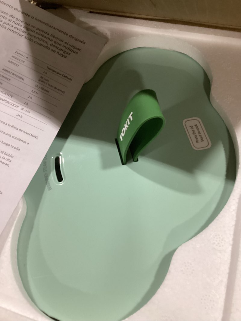 Condition photo showing Good Condition for TOKIT Rice Cooker Small 3 Cup Uncooked /6 Cup Cooked, Modern Multifunctional Mini Rice Cooker with 24-H Timer & Warmer for 1-3 People Ceramic Coated Non-Stick Pot 8 Cook Functions, Avocado Green