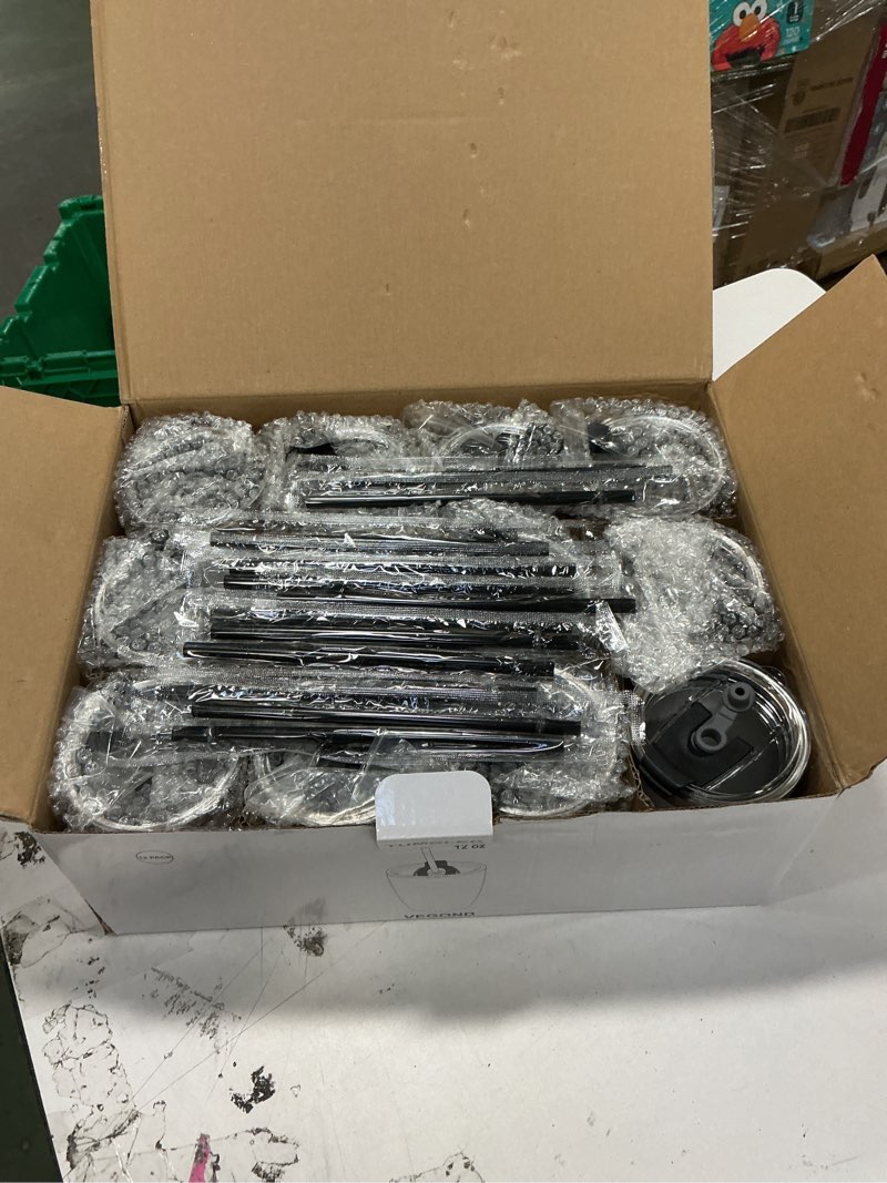 Condition photo showing Good Condition for VEGOND 12oz Tumbler Stainless Steel Tumbler bulk Vacuum Insulated Double Wall Travel Tumbler with Lid and Straw Reusable Tumbler, Stainless 12 Pack