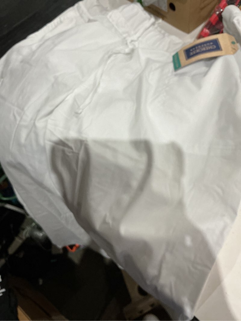 Condition photo showing Good Condition for cherokee scrubs for women mid rise tapered leg drawstring pant with 5 pockets, cargo bottom with 2 way stretch fabric- ww105 xx-large plus tall white