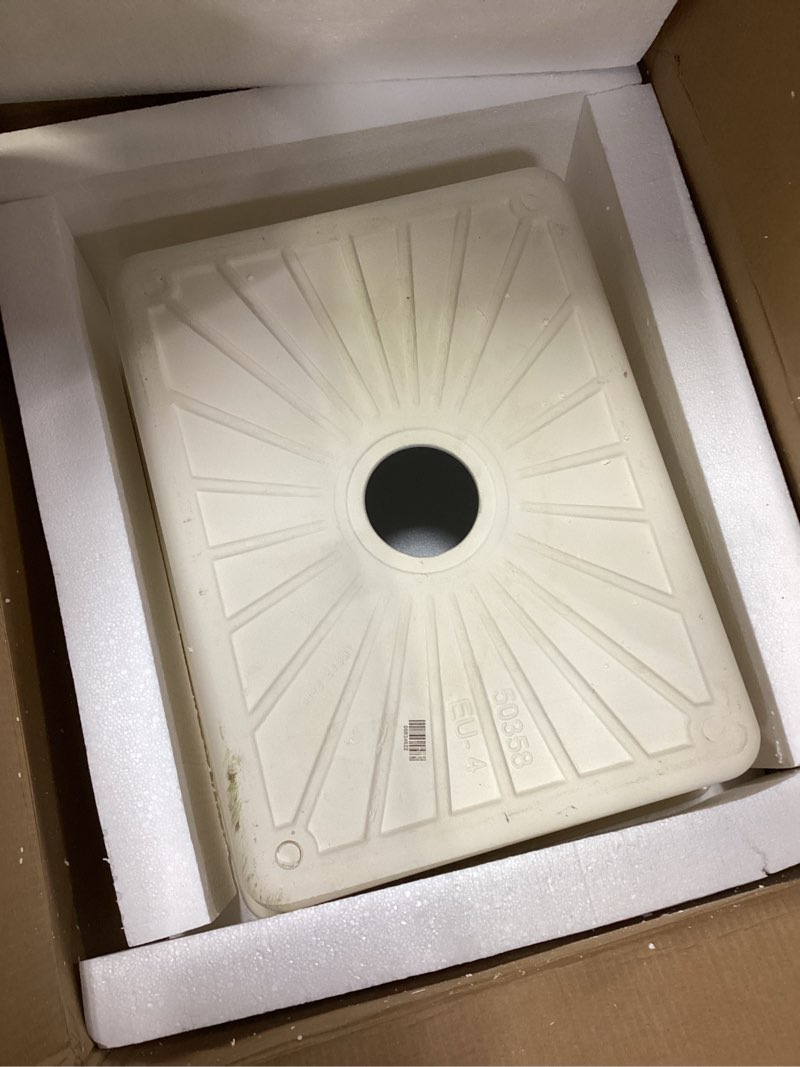 Condition photo showing Good Condition for sinkology eden fireclay undermount kitchen sink, undermount installation, surefire finish (crisp white, 23") crisp white 23"