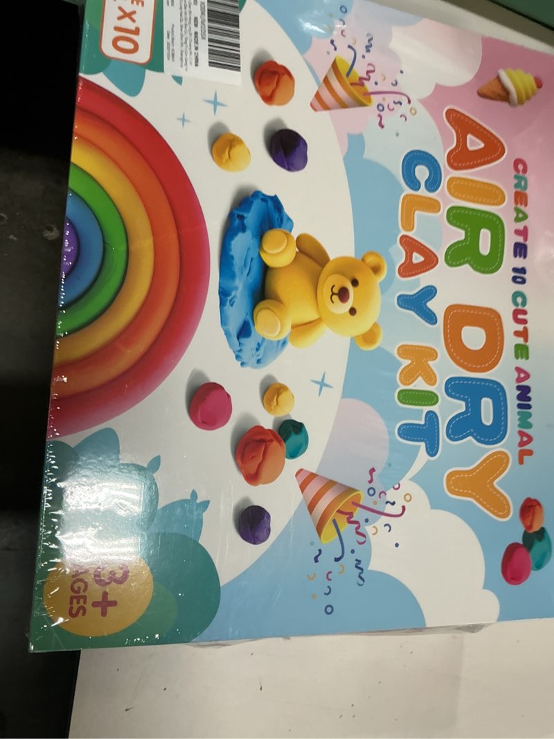 Condition photo showing New/Like New for air dry clay for kids: modeling clay animals diy 10 pcs blind box craft, non-stick safe air dry clay kit with sculpting tools mystery box gift for girls boys 3 4 5 6 7 8 9 years old