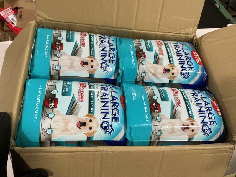 Condition photo showing New/Like New for simple solution xl potty training pads, leak proof pads, 28"x30" 200 count | dog training pads, puppy potty training, housebreaking, disposable pee pads, floor protection, indoor potty, puppy essentials 200 count extra large