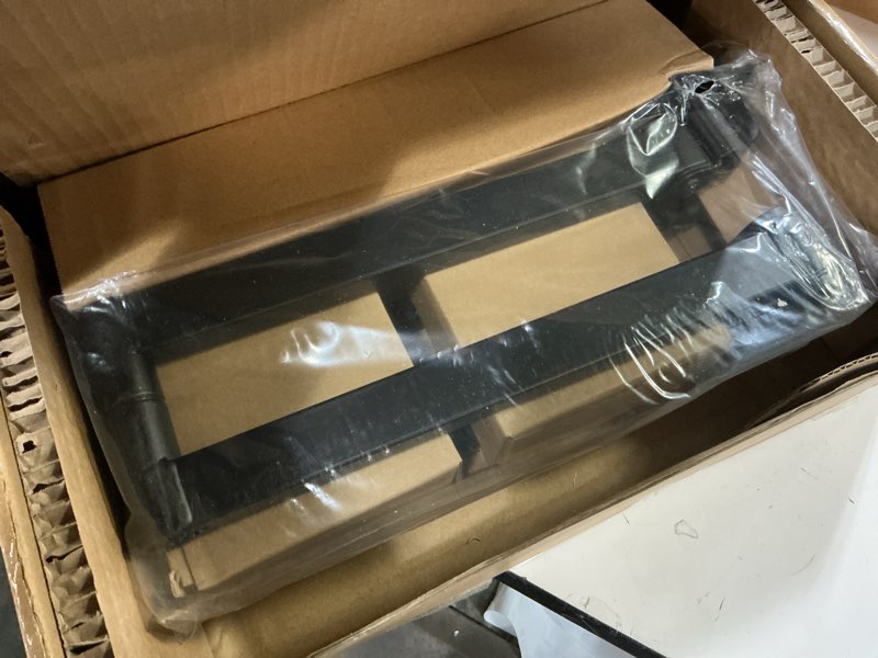 Condition photo showing New/Like New for wali triple monitor stand, free standing three lcd monitor fully adjustable desk mount fits 3 screens up to 27 inch, 22 lbs weight capacity per arm (mf003), black triple arms - up to 27 inch basic stand