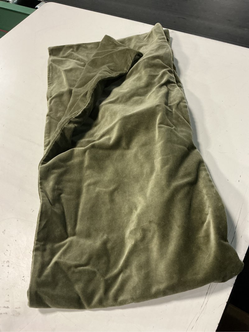 Condition photo showing Good Condition for cotton velvet oversized lumbar pillow cover, 12"x48", moss