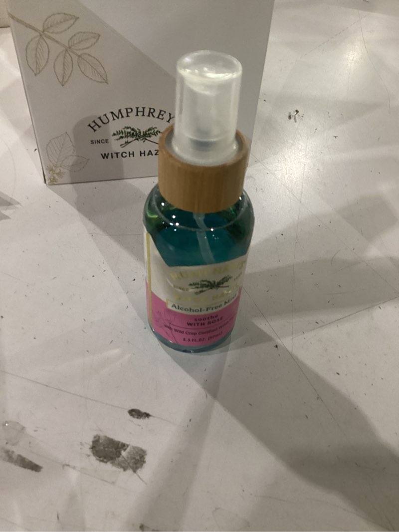 Condition photo showing Good Condition for humphreys witch hazel hydrating toner mist spray | balancing & hydrating facial toner | alcohol-free | wild harvested witch hazel | soothing rose water | 3.3 fl oz travel size | vegan & cruelty-free hydrating 3.3 fl oz (pack of 6)