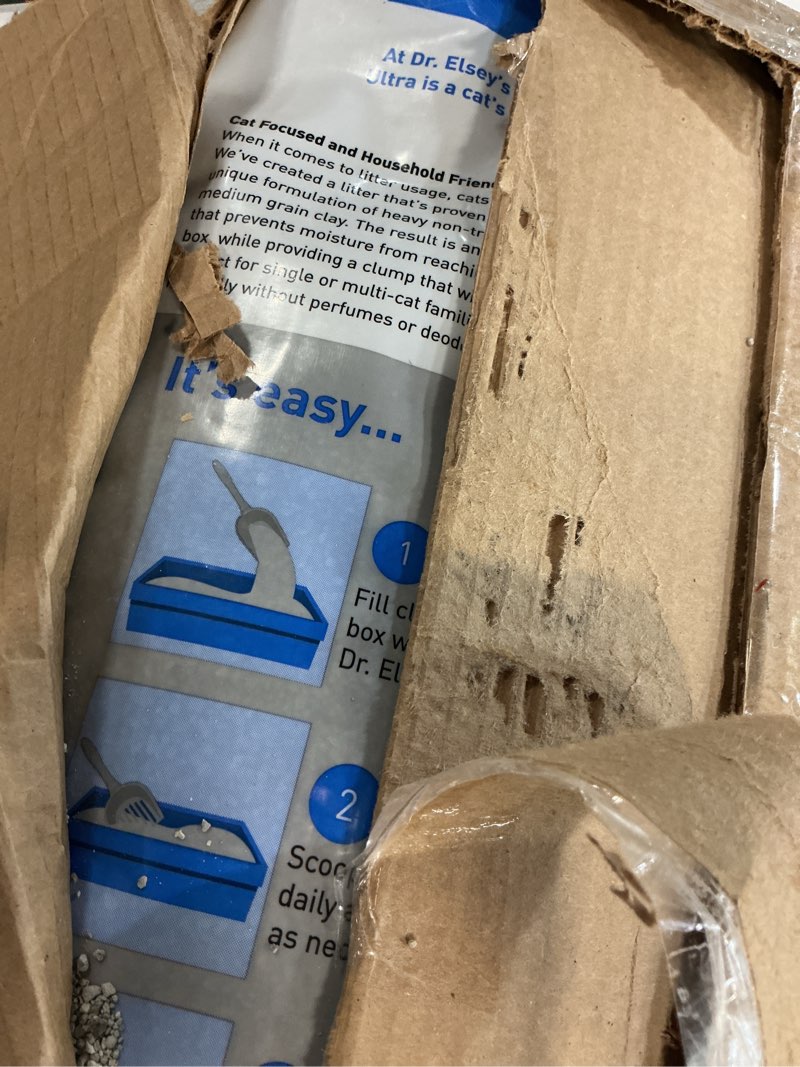 Condition photo showing As Is for Dr. Elsey's Ultra UnScented Clumping Clay Cat Litter 40 lb. Bag