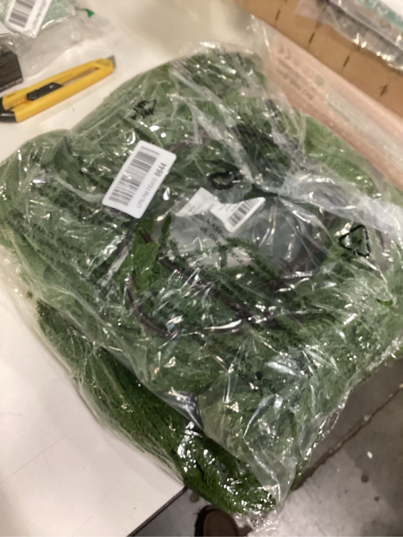 Condition photo showing New/Like New for Norfolk Pine Garland,2Pcs 6ft Real Touch Norfolk Pine Garland Realistic Artificial Greenery Christmas Garland for Table, Mantle, Wall, Indoor, Outdoor Christmdas Decorations 6ft 2