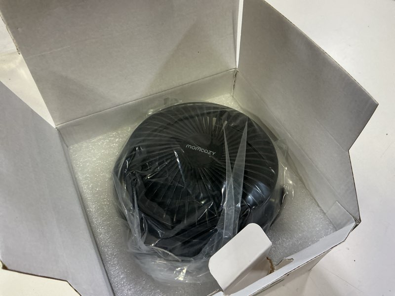Condition photo showing Good Condition for momcozy 8000mah portable stroller fan | 27h ultra-long battery life | detachable 4 speed 360°rotate | 2 modes led night light, usb rechargeable handheld cooling fan for travel, car seat, bedroom black