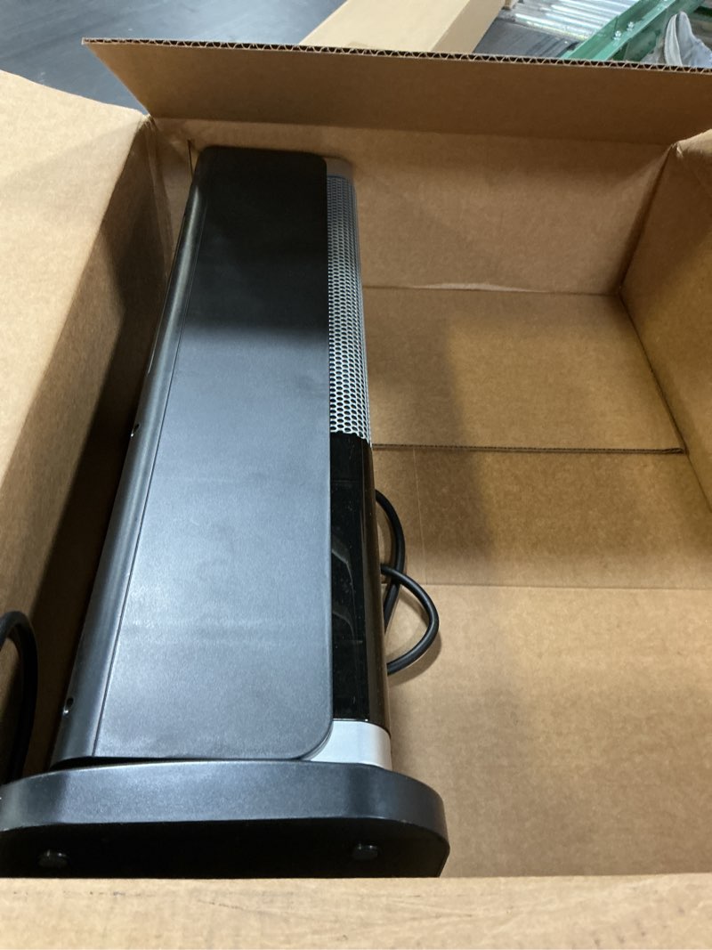 Condition photo showing As Is for space heaters for indoor use, 1500w ptc ceramic electric heater with thermostat, room temperature display, 70° oscillation, remote control, 12h timer, quiet portable heater for office bedroom