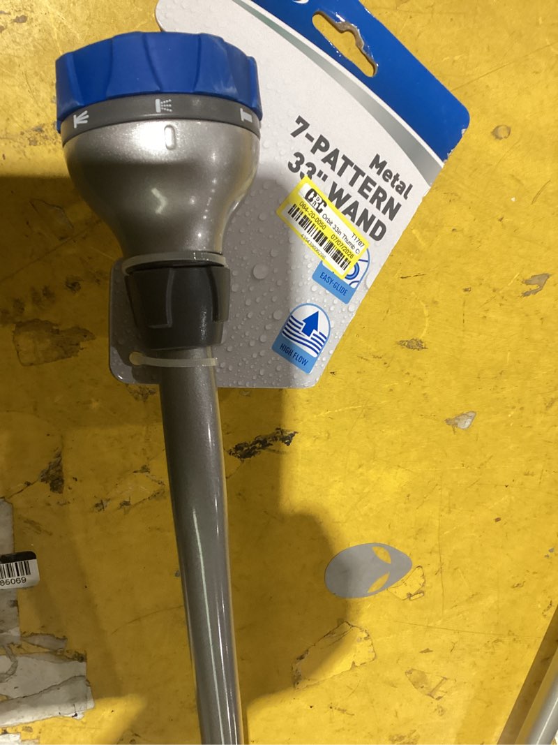 Condition photo showing As Is for orbit 33in thumb control 7-pattern turret wand